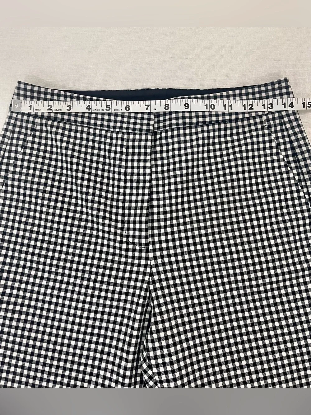 Rag & Bone Black & White Gingham Check Pants Size 6